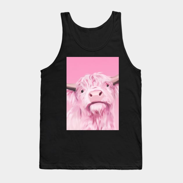 Pink Cow Tank Top by maxcode